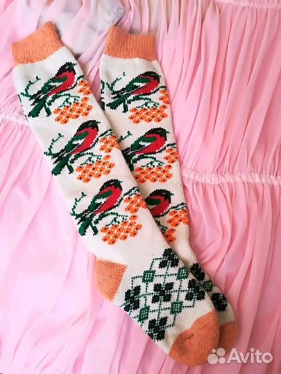 Теплые шерстяные носки