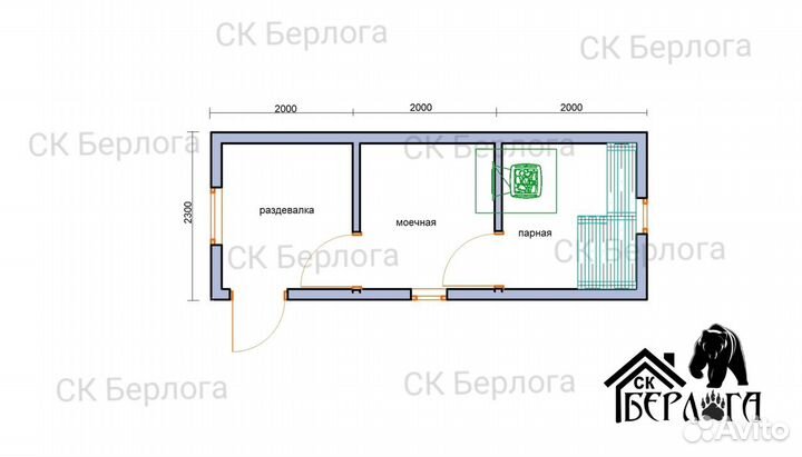 Мобильная баня+мебель+печь