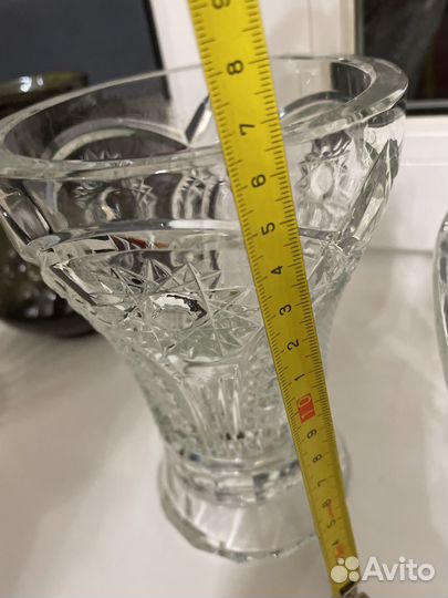 Шикарная ваза фруктовница хрусталь СССР