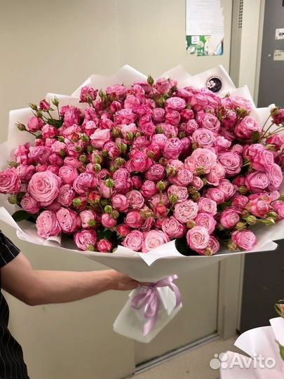 Букет пион розы пионовидные цветы доставка