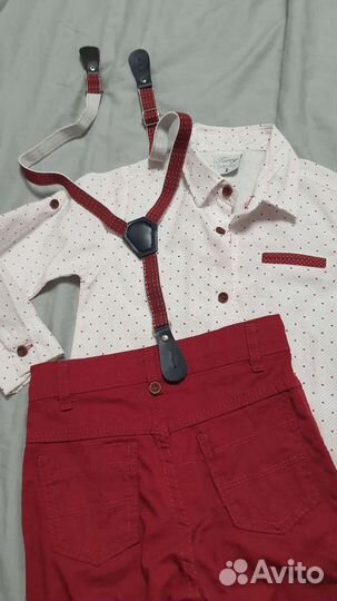 Комплект на мальчика рубашка брюки подтяжки