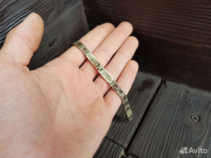 Браслет для часов 875 проба серебро