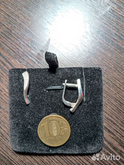 Серьги серебро СССР 925 проба