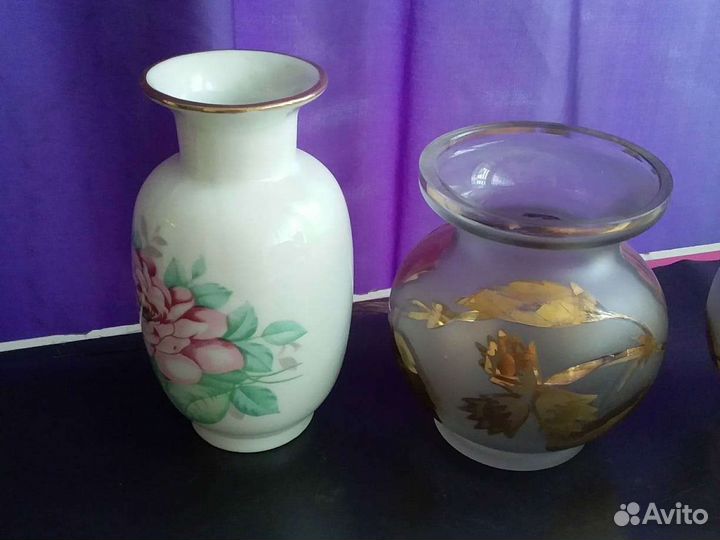 Фарфоровые и стеклянные вазы СССР