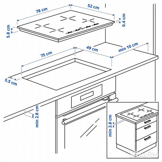Индукционная варочная панель IKEA utnämnd утнэмнд