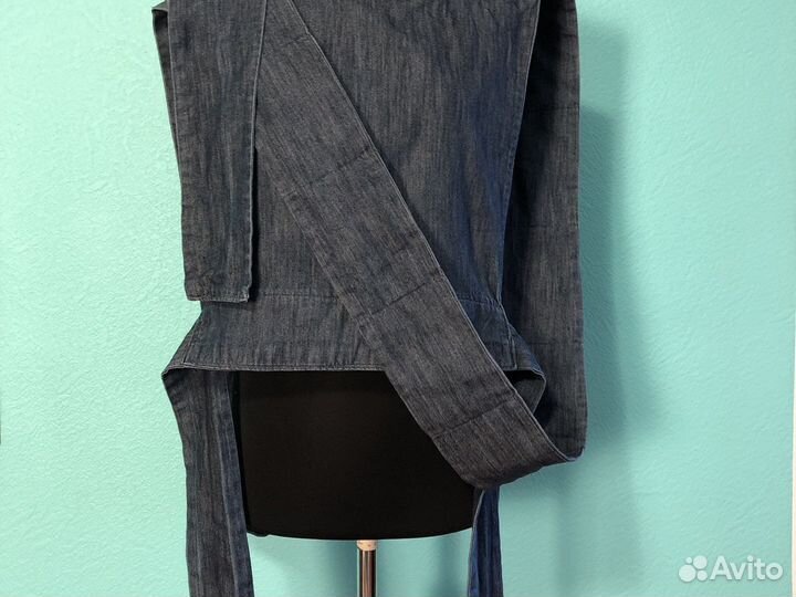 Май-слинг джинсовый тёмно-синий однотонный