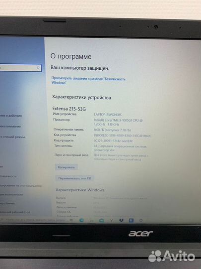 Ноутбук Acer EX215-53G-38AQ ID 123412