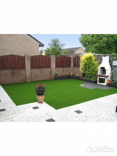 Коврик искусственная трава 7 мм, размер 1х2м, Тюме