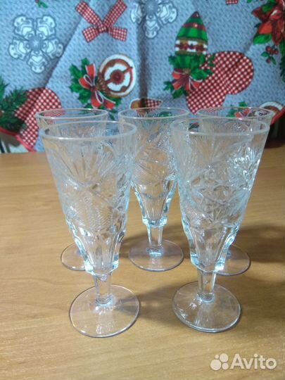 Хрустальные бокалы и рюмки СССР