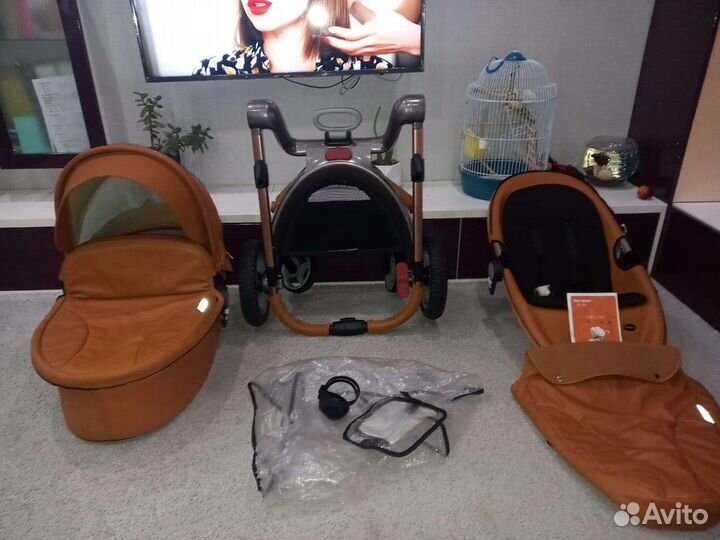 Коляска 2 в 1 эко кожа