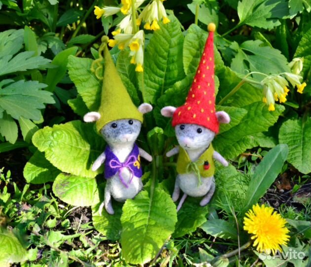 Валяные игрушки мышки