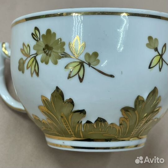 Фарфоровые чашки «барбарис» Вербилки СССР (сзр)