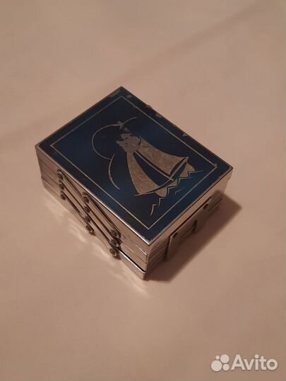 Шкатулка сигаретница раздвижная,винтаж,Германия