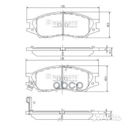 Колодки торм диск к-т Nissan Almera N16 n360109