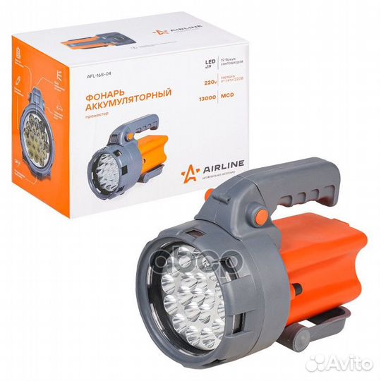 Фонарь аккум. прожектор LEDx16 AFL-16S-04 airline