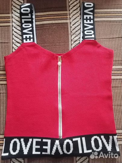 Топ вязаный с замочком