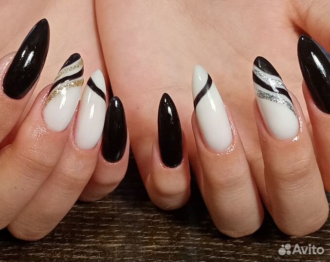 Маникюр комбинированный, аппаратный, наращивание