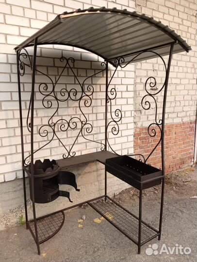 Мангальная зона мангал с крышей