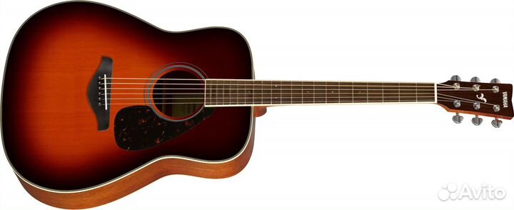 Yamaha FG820 brown sunburst, акуст гитара, дредноу