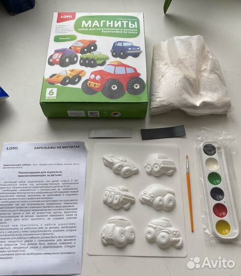 Фигурки на магнитах из гипса 