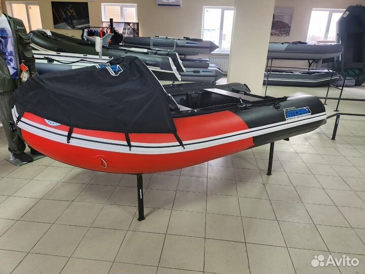 Лодка пвх Stormline Classic Air 335 красно-черная