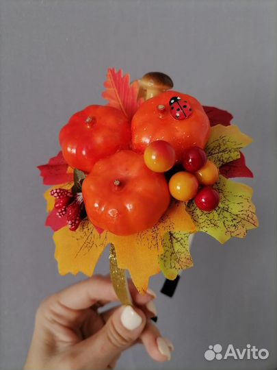 Ободочки-короны, хлопушки, осенние для девочек