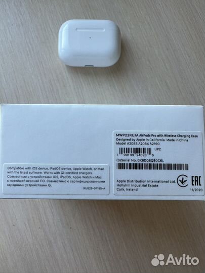 Беспроводные наушники apple airpods pro оригинал