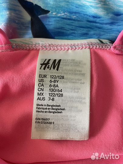 Купальник H&M для девочки 122 128