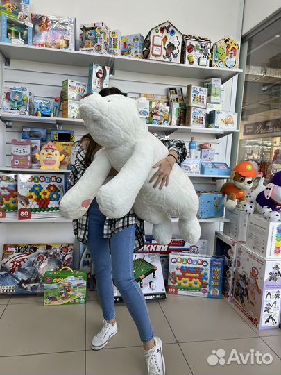 Плюшевый медведь белый 110 см