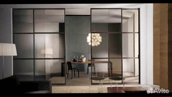 Стеклянная перегородка