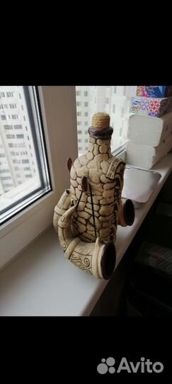 Графин и 3 фужера в виде рога