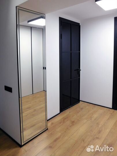 Зеркала в черной рамке с подсветкой на заказ