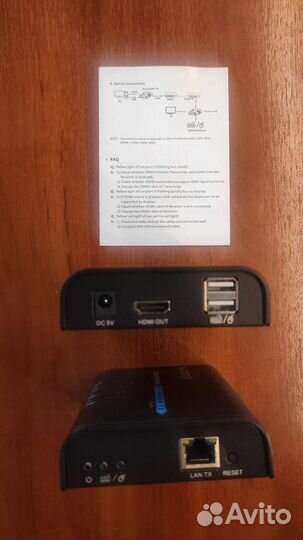 KVM удлинитель hdmi и USB по витой паре