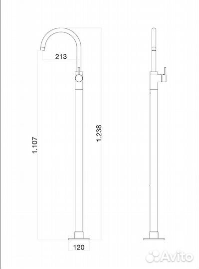 Смеситель для раковины Webert Rimini RI832101015