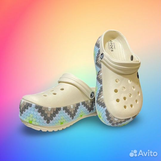 Сабо Crocs женские на платформе (Новая колееция)