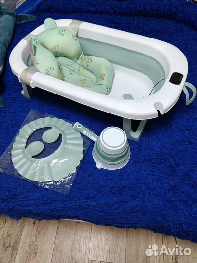 Ванночка для купания складная с термометром
