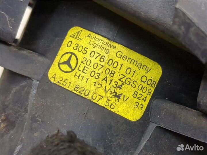 Фара противотуманная Mercedes ML W164, 2009