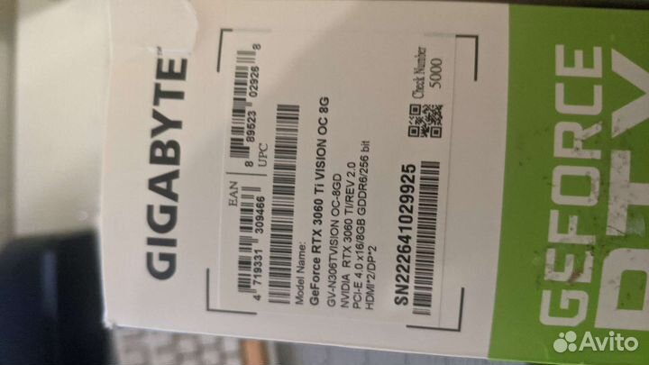 Видеокарта rtx 3060 ti gigabyte vision