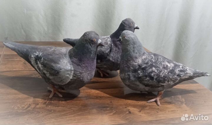 Голуби папье-маше