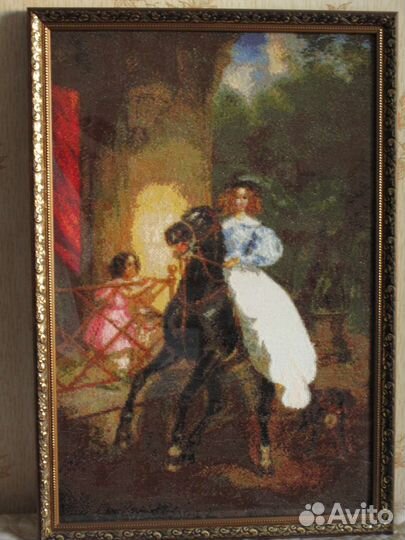 Картина из бисера ручной работы 66х45 см