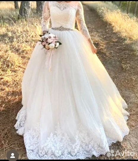 Свадебное платье 42 44 пышное