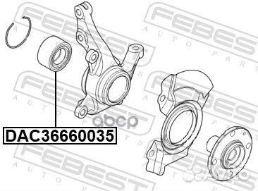 Подшипник ступицы передний KIA picanto 11- DAC3