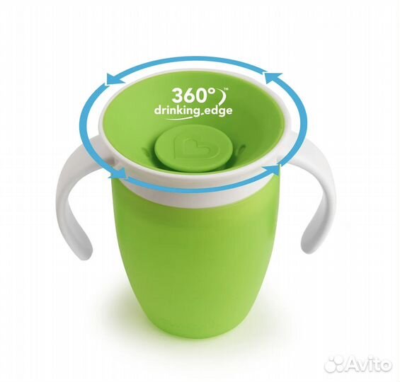 Поильник Munchkin непроливайка 360 зеленый 207мл