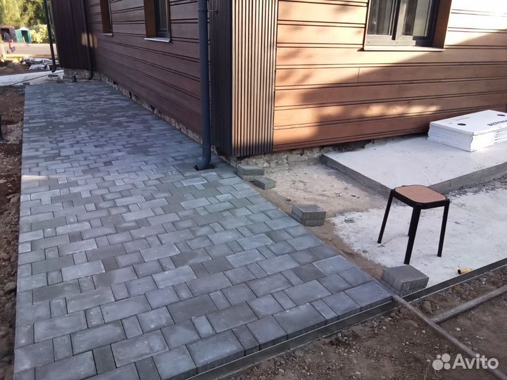 Укладка тротуарной плитки/ брусчатки/бордюров