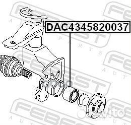 Подшипник ступичный передний 45/43X82X37X37 DAC