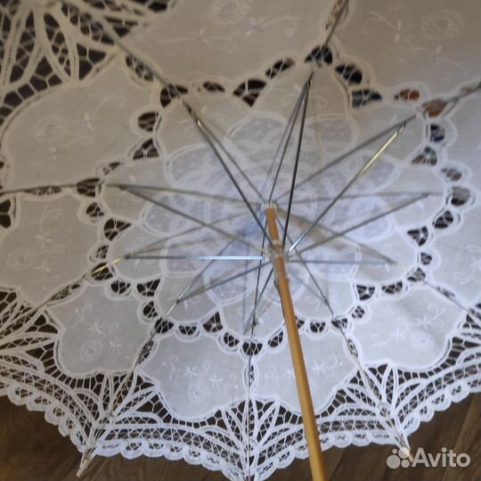 Зонт текстильный под винтаж
