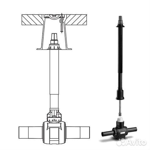 Шток телескопический для задвижки крана пнд пэ