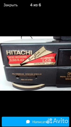 Видеомагнитофон hitachi VT- M428E (GK)