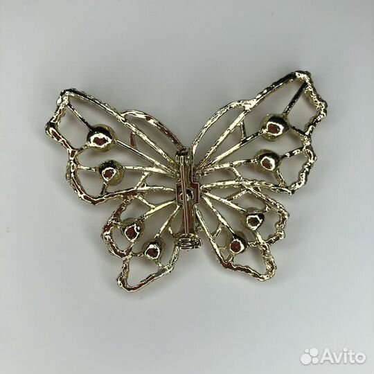 Винтажная брошь Бабочка,Северное сияние,Сша