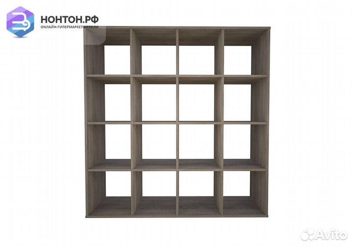 Стеллаж кубический Polini home Smart 16 секций дуб
